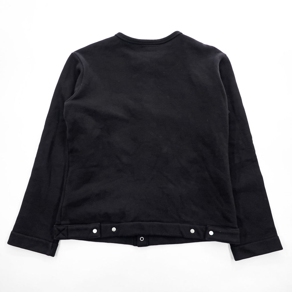 Agnes b. Homme M001 Cardigan Pression Black Cotton Fleece Snap Button Size S Japan