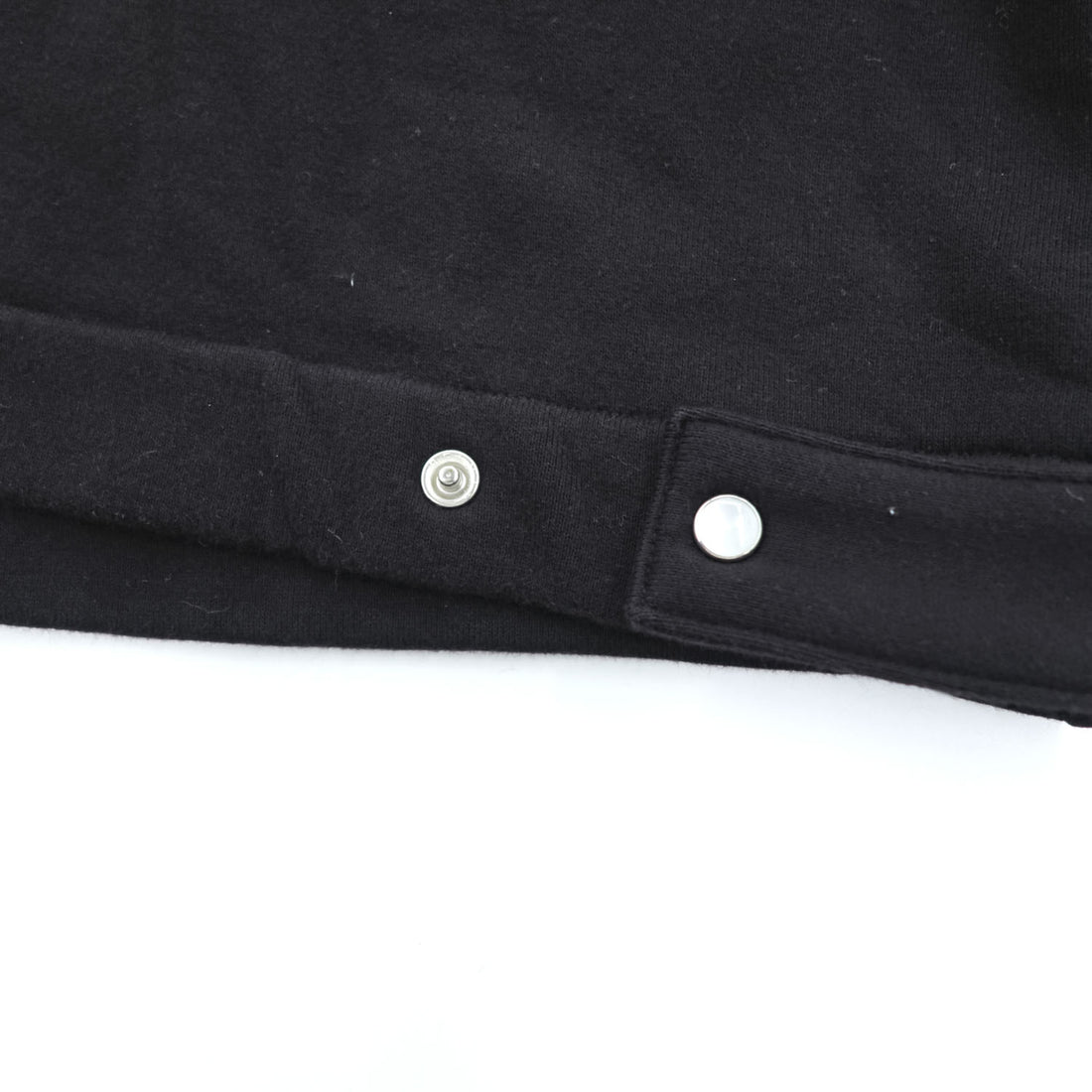 Agnes b. Homme M001 Cardigan Pression Black Cotton Fleece Snap Button Size S Japan