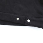 Agnes b. Homme M001 Cardigan Pression Black Cotton Fleece Snap Button Size S Japan