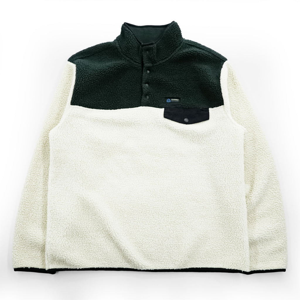 SIERRA DESIGNS XL Color Block Sherpa Fleece Half Snap Pullover Hale Snap Pullover