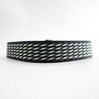 Montbell Aluminum Buckle Web Belt Black White Patterned Woven Outdoor Adjustable