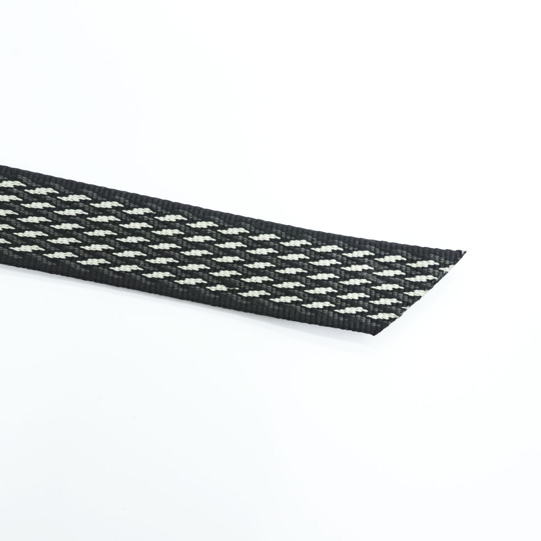 Montbell Aluminum Buckle Web Belt Black White Patterned Woven Outdoor Adjustable