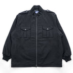 Pendleton Black Wool Military Bomber Jacket XXL Epaulets Double Zip USA Fabric