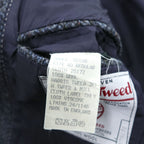 Harris Tweed 90年代 英国製 ツイード  ブレザー ヘリンボーン 2B テーラードジャケット L ネイビー イングランド製