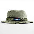 KAVU Made in USA Cotton Bucket Hat L Olive Chin Strap