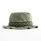 KAVU Made in USA Cotton Bucket Hat L Olive Chin Strap