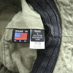 KAVU Made in USA Cotton Bucket Hat L Olive Chin Strap
