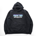 Patagonia P-6 Logo Uprisal Hoody Black Pullover Hoodie Men's L