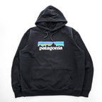 Patagonia P-6 Logo Uprisal Hoody Black Pullover Hoodie Men's L