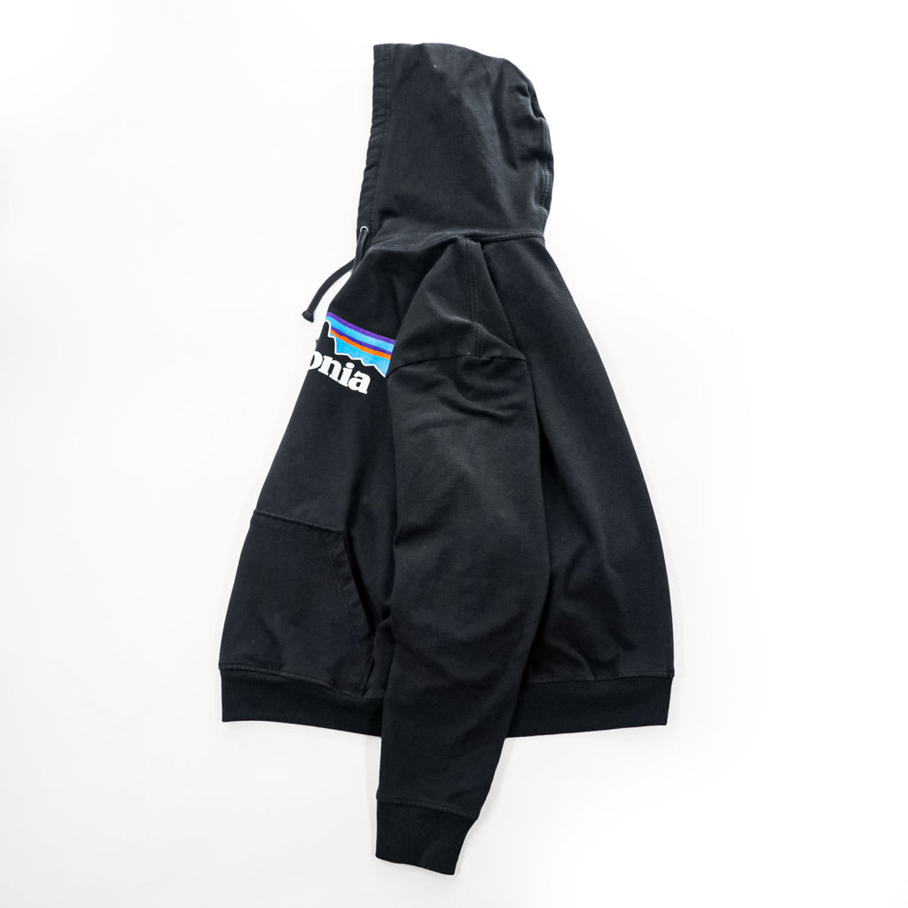 Patagonia P-6 Logo Uprisal Hoody Black Pullover Hoodie Men's L