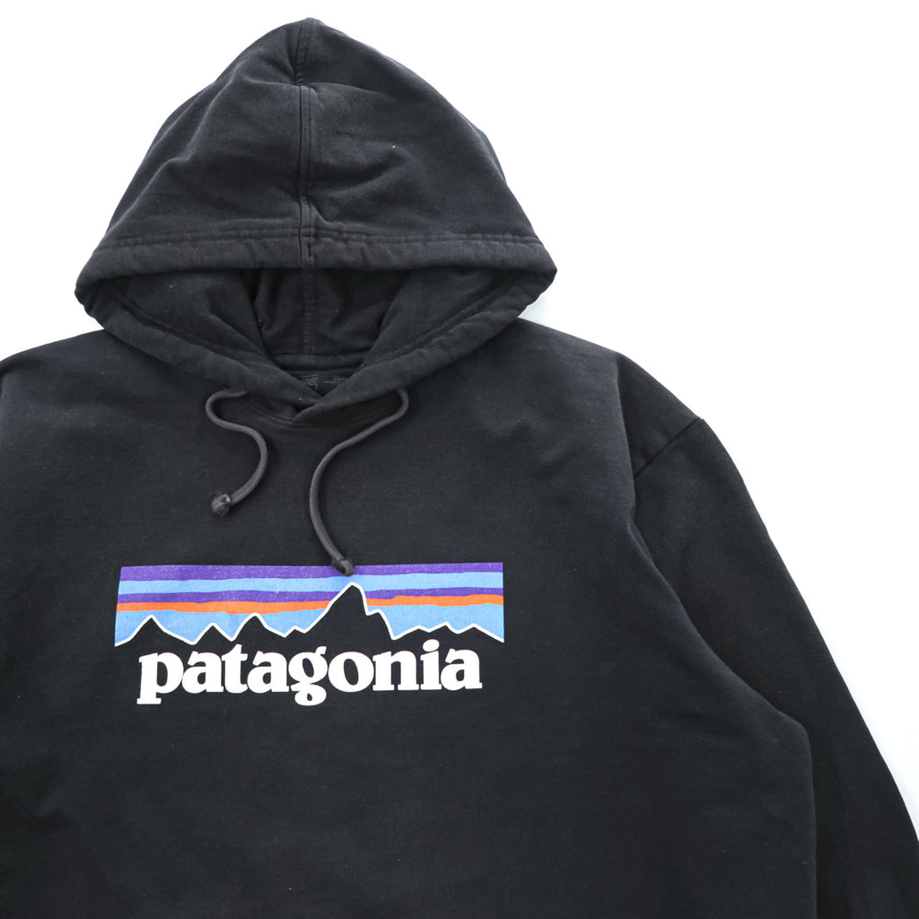 Patagonia P-6 Logo Uprisal Hoody Black Pullover Hoodie Men's L