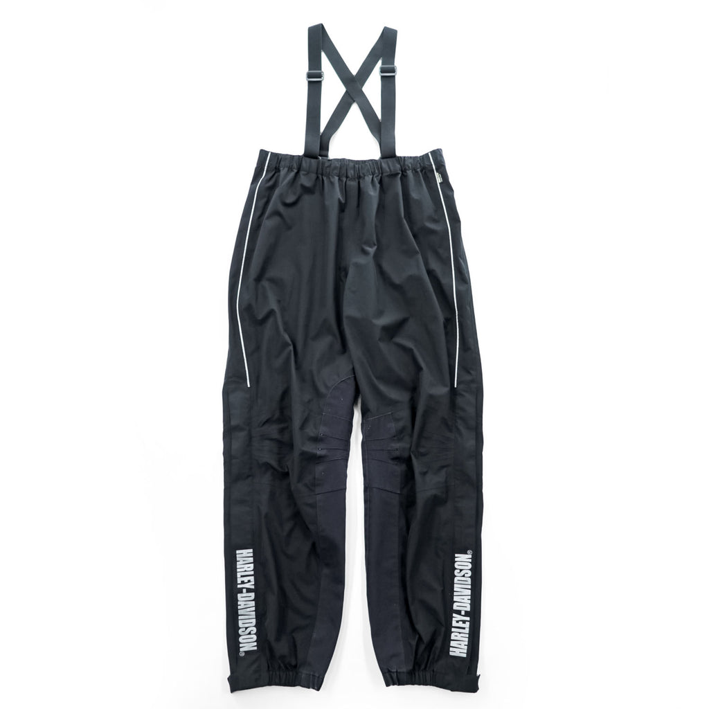 HARLEY DAVIDSON ゴアテックス GORE-TEX 防水 オーバーオール ビブパンツ XL ブラック リフレクター レインパンツ 裾ジップ スリット