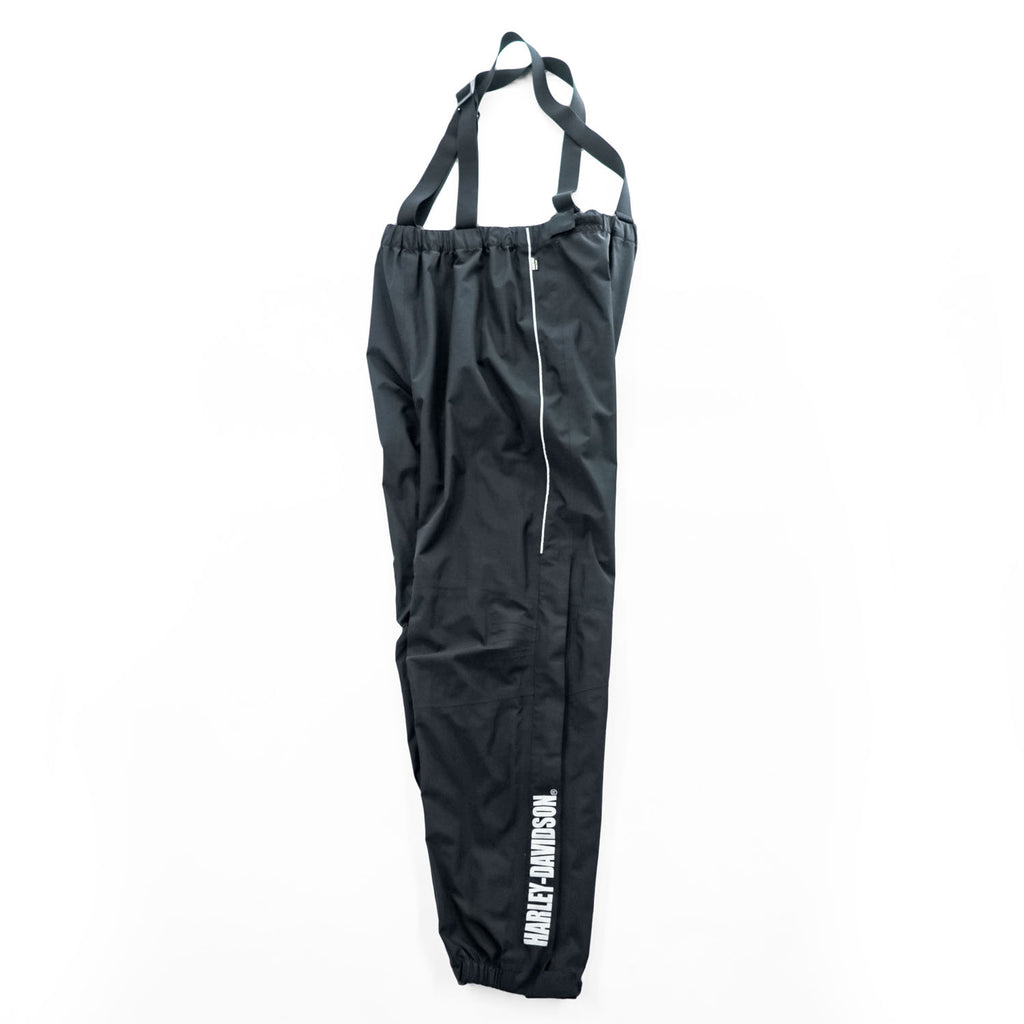 HARLEY DAVIDSON ゴアテックス GORE-TEX 防水 オーバーオール ビブパンツ XL ブラック リフレクター レインパンツ 裾ジップ スリット