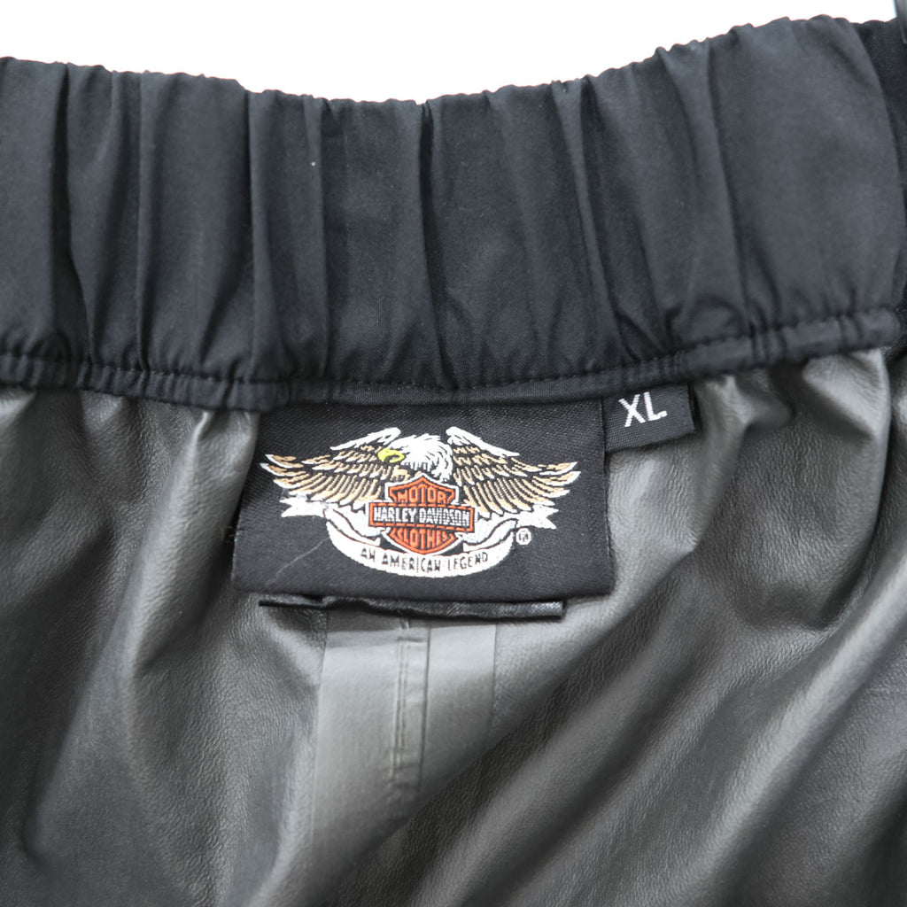 HARLEY DAVIDSON ゴアテックス GORE-TEX 防水 オーバーオール ビブパンツ XL ブラック リフレクター レインパンツ 裾ジップ スリット