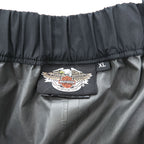 HARLEY DAVIDSON ゴアテックス GORE-TEX 防水 オーバーオール ビブパンツ XL ブラック リフレクター レインパンツ 裾ジップ スリット