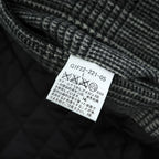 MACKINTOSH LONDON グレンチェック キルティングジャケット L グレー 中綿 ツイード 襟コーデュロイ G1F22-221-05