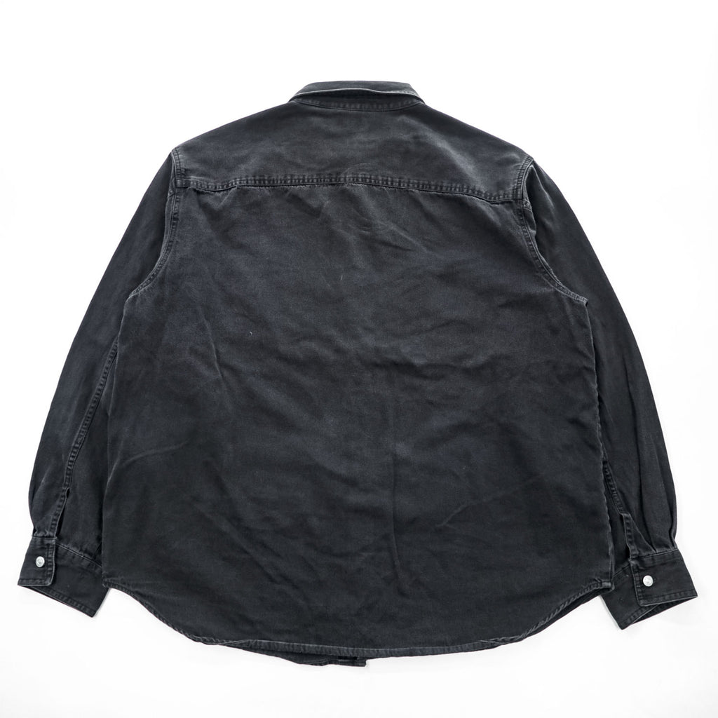 Levi's JEANS 00年代 ヴィンテージ 長袖 ブラック デニムシャツ XXL ビッグサイズ メタルボタン ダブル 胸ポケット