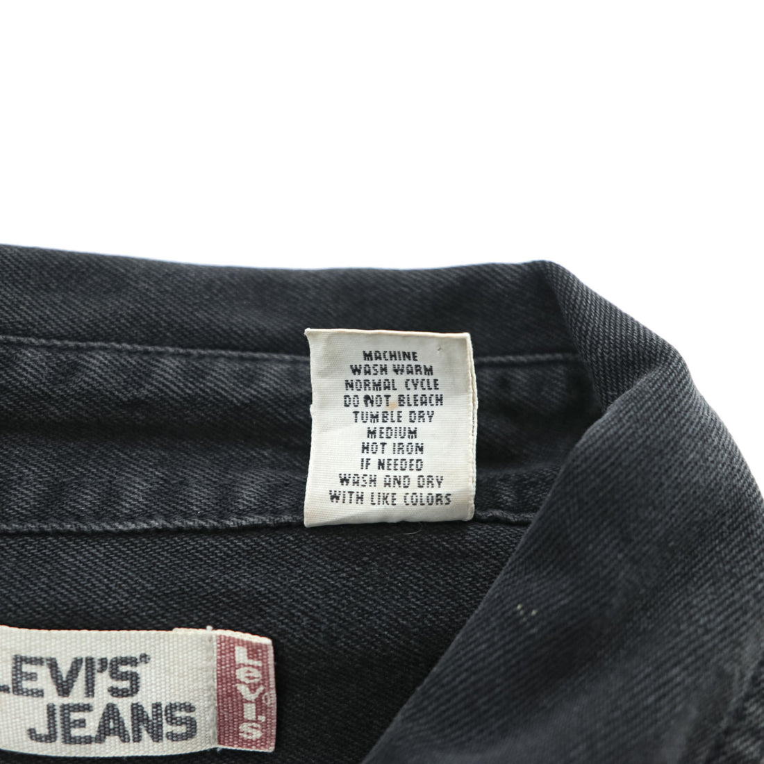 Levi's JEANS 00年代 ヴィンテージ 長袖 ブラック デニムシャツ XXL ビッグサイズ メタルボタン ダブル 胸ポケット