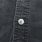 Levi's JEANS 00年代 ヴィンテージ 長袖 ブラック デニムシャツ XXL ビッグサイズ メタルボタン ダブル 胸ポケット