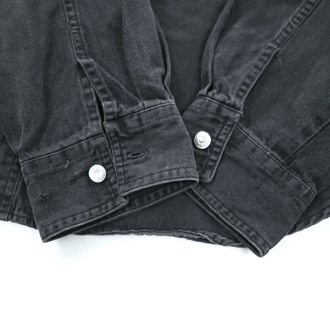 Levi's JEANS 00年代 ヴィンテージ 長袖 ブラック デニムシャツ XXL ビッグサイズ メタルボタン ダブル 胸ポケット