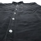 Levi's JEANS 00年代 ヴィンテージ 長袖 ブラック デニムシャツ XXL ビッグサイズ メタルボタン ダブル 胸ポケット