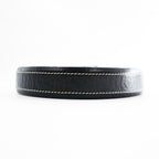 Polo Ralph Lauren イタリアンサドルレザー ベルト ブラック シルバー メタル ピンバックル コントラストステッチ 2110309-001（3枚目）