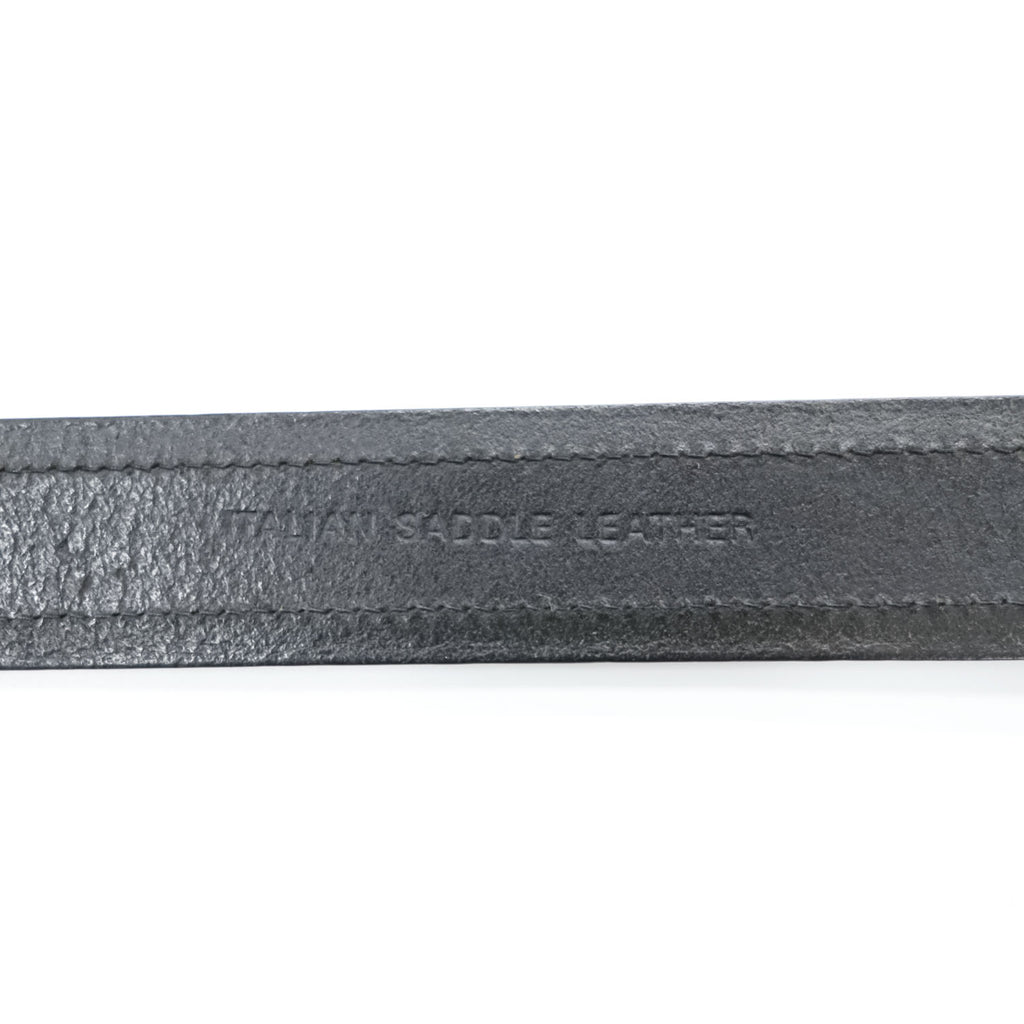 Polo Ralph Lauren イタリアンサドルレザー ベルト ブラック シルバー メタル ピンバックル コントラストステッチ 2110309-001（8枚目）