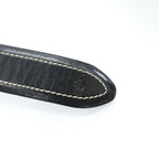 Polo Ralph Lauren イタリアンサドルレザー ベルト ブラック シルバー メタル ピンバックル コントラストステッチ 2110309-001（10枚目）