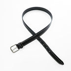 Polo Ralph Lauren イタリアンサドルレザー ベルト ブラック シルバー メタル ピンバックル コントラストステッチ 2110309-001（12枚目）