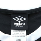 Umbro Premier Black White Geometric Stripe Long Sleeve T-Shirt XL