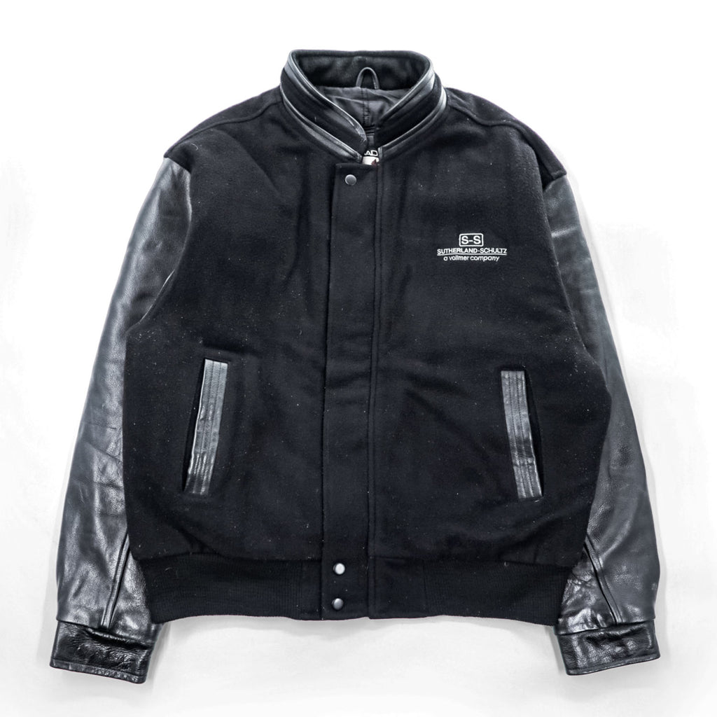CANADA SPORTSWEAR レザー切替 メルトンウール スタジャン L ブラック ライナー着脱 グラデュエート