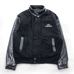 CANADA SPORTSWEAR レザー切替 メルトンウール スタジャン L ブラック ライナー着脱 グラデュエート