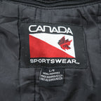 CANADA SPORTSWEAR レザー切替 メルトンウール スタジャン L ブラック ライナー着脱 グラデュエート