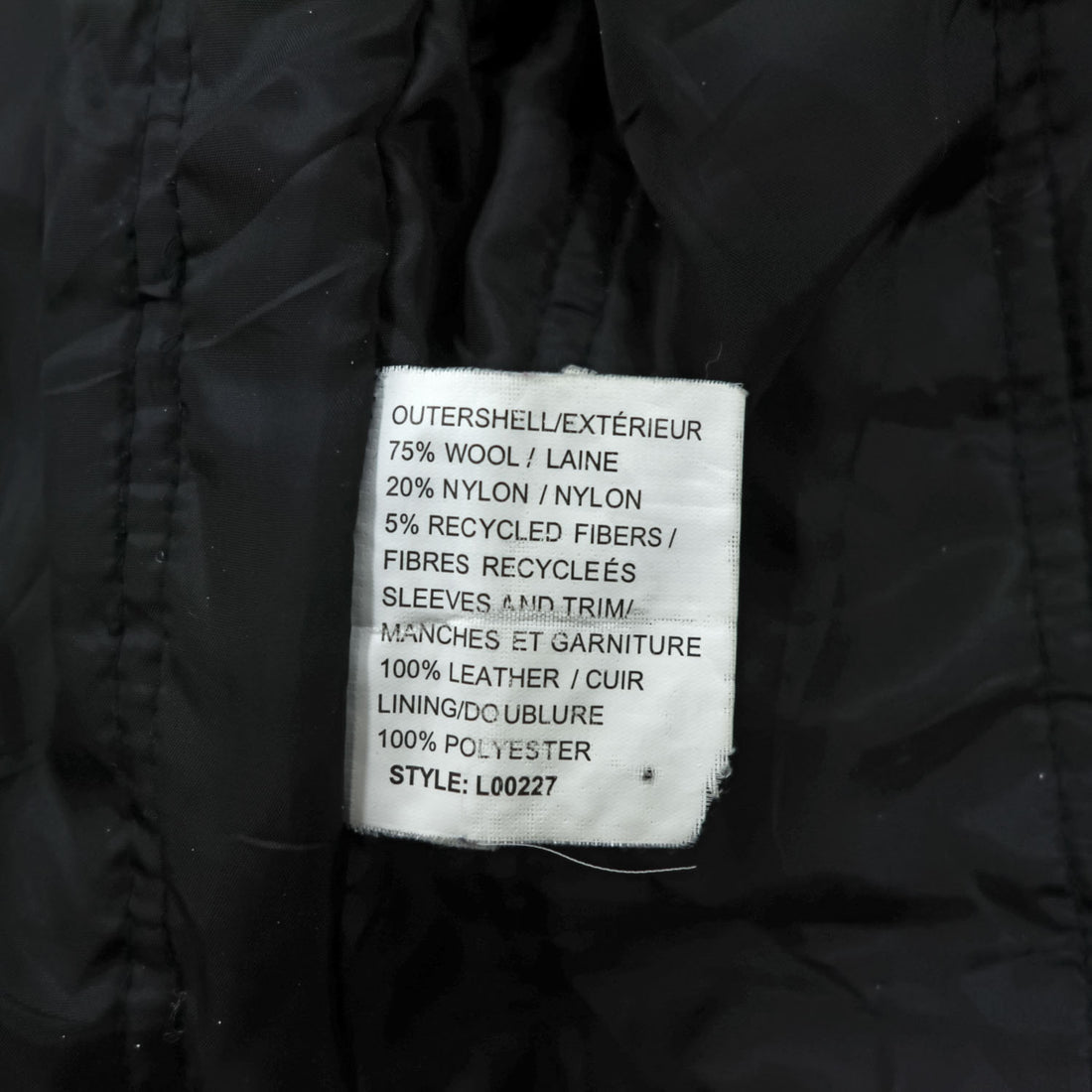 CANADA SPORTSWEAR レザー切替 メルトンウール スタジャン L ブラック ライナー着脱 グラデュエート