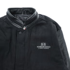 CANADA SPORTSWEAR レザー切替 メルトンウール スタジャン L ブラック ライナー着脱 グラデュエート