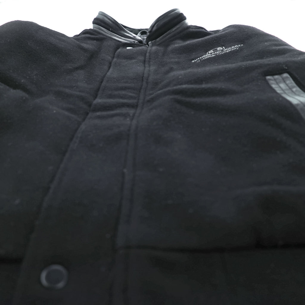 CANADA SPORTSWEAR レザー切替 メルトンウール スタジャン L ブラック ライナー着脱 グラデュエート