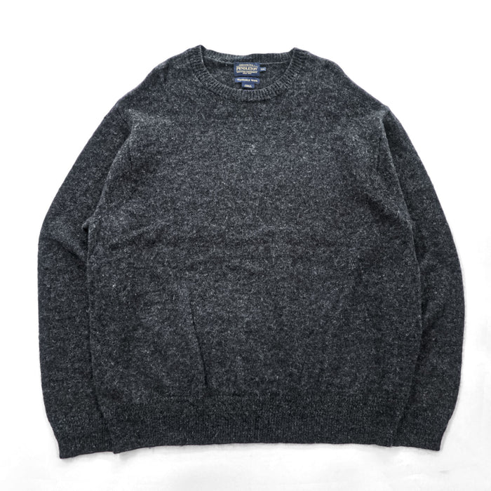 PENDLETON ウォッシャブル シェットランドウール ニット セーター XXL グレー ビッグサイズ SHETLAND WOOL RF532-60702