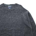PENDLETON 20s Washable Shetland Wool Crewneck Sweater Charcoal Gray XXL Shetland Crew