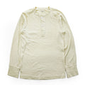 1979 US Military Issue Wool Cotton Henley Thermal Undershirt Natural Medium Vintage 70s