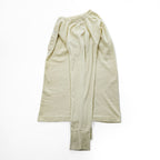 1979 US Military Issue Wool Cotton Henley Thermal Undershirt Natural Medium Vintage 70s