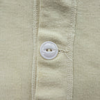 1979 US Military Issue Wool Cotton Henley Thermal Undershirt Natural Medium Vintage 70s