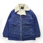 Vintage 1970s Wrangler Wrange Coat Sherpa-Lined Denim Ranch Jacket Made in USA Size M