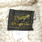 Vintage 1970s Wrangler Wrange Coat Sherpa-Lined Denim Ranch Jacket Made in USA Size M