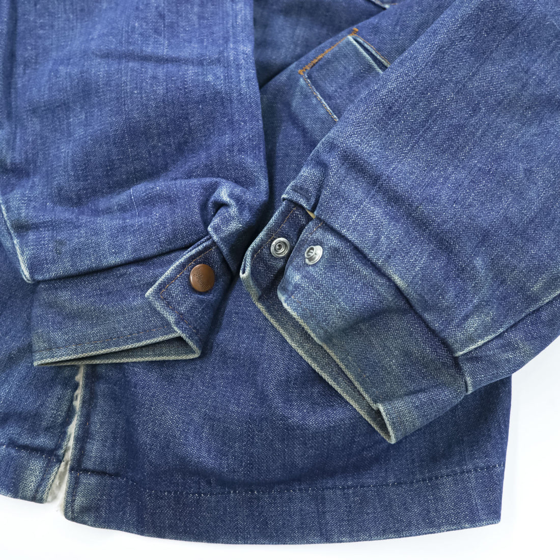 Vintage 1970s Wrangler Wrange Coat Sherpa-Lined Denim Ranch Jacket Made in USA Size M