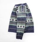 90s L.L.Bean Fair Isle Mohair Blend Knit Sweater Women's M Made in Hong Kong