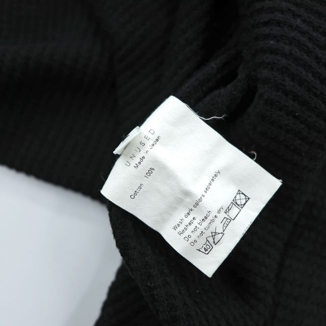 Unused, Made in Japan, Long-Sleeve T-Shirt, Size L, Black, Thermal - photo 6