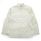 BUZZ RICKSON'S BR25996 Cotton Two-Pocket Work Shirt Ivory Made in Japan Size 16-16 1/2 WHITE CHAMBRAY WORK SHIRT (LONG SLEEVE) 50s