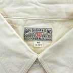 BUZZ RICKSON'S BR25996 Cotton Two-Pocket Work Shirt Ivory Made in Japan Size 16-16 1/2 WHITE CHAMBRAY WORK SHIRT (LONG SLEEVE) 50s