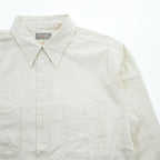 BUZZ RICKSON'S BR25996 Cotton Two-Pocket Work Shirt Ivory Made in Japan Size 16-16 1/2 WHITE CHAMBRAY WORK SHIRT (LONG SLEEVE) 50s