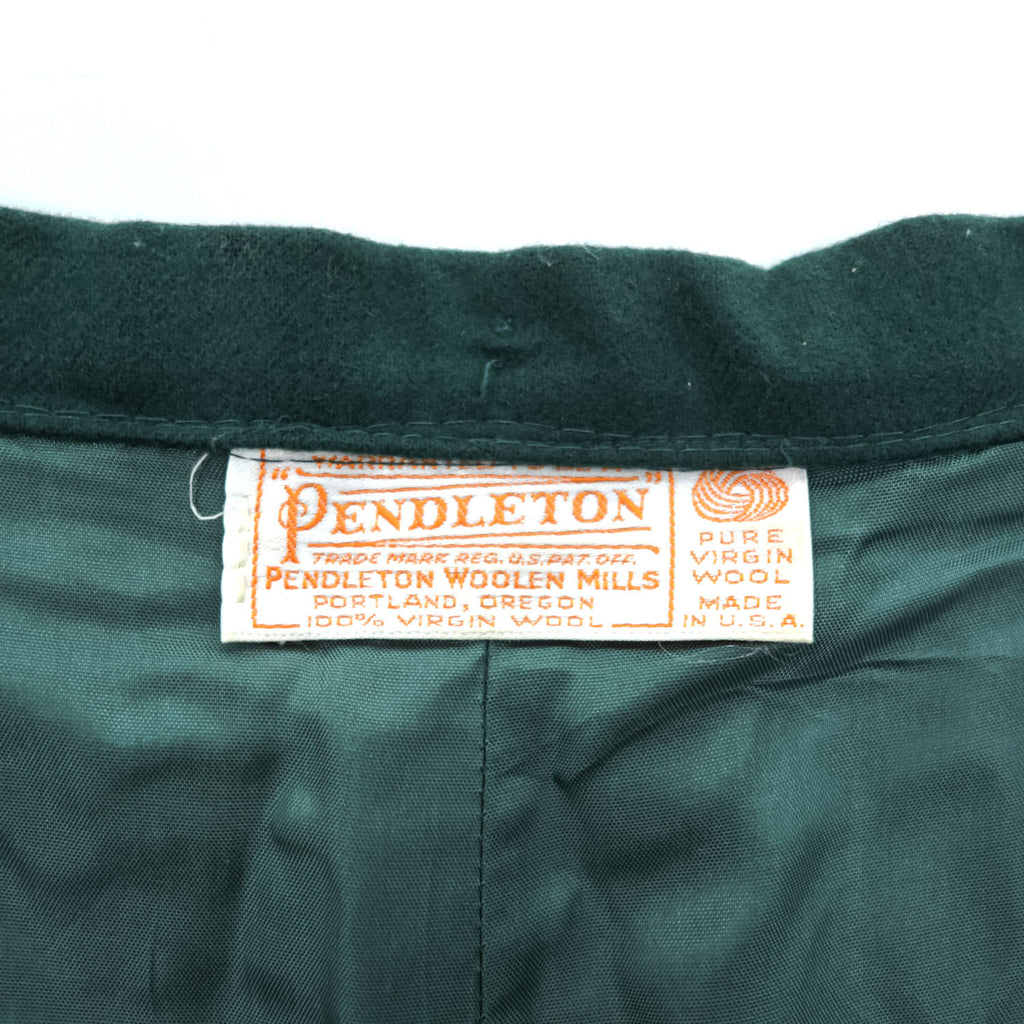 PENDLETON USA製 70年代 ヴィンテージ ワイド フレアスラックス パンツ M グリーン ロケットTALONジップ
